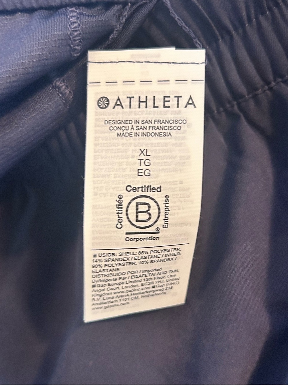 NWT ATHLETA Speedwork Mid Rise 2 1/2" Run Short- Navy - Picture 13 of 16